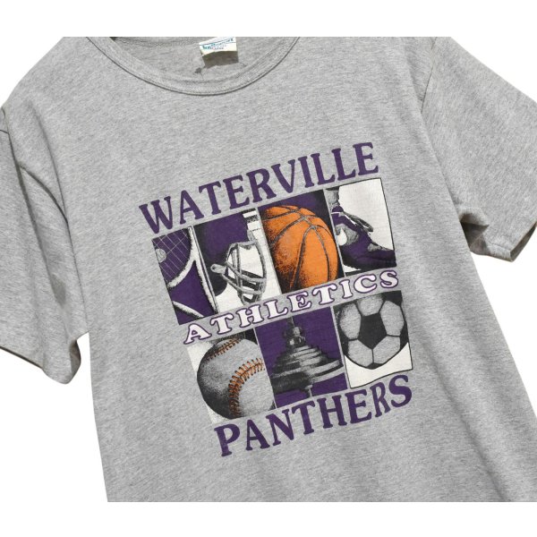 画像1: 【90's】【USA製】ビンテージ【Kellsport】【WATERVILLE ATHLETICS PANTHERS】【スポーツアイコンプリントTシャツ】【L】