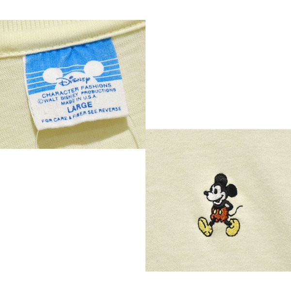 画像3: 【80's】【USA製】【ディズニー】【Disney】【ミッキーマウス】【ワンポイント刺繍】【ポロシャツ】【L】