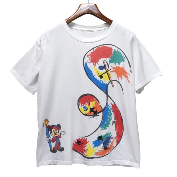 画像2: 【90's】ビンテージ【Disney】【Mickey Mouse】【ディズニー】【ミッキーマウス】アートプリント【Tシャツ】 