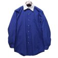 画像1: 【90's】【USA製】【Brooks Brothers makers】【ブルックスブラザーズ】 青×白 ストライプ 【クレリックシャツ】【15-2】<br> (1)