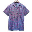 画像1: 【ほぼ未使用】【90's】【カナダ製】ビンテージ【ALEXANDER JULIAN】アレキサンダージュリアン【半袖シャツ】開襟シャツ【総柄】【サイズM】 (1)