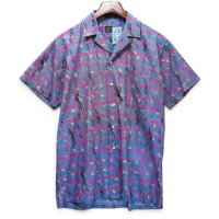 【ほぼ未使用】【90's】【カナダ製】ビンテージ【ALEXANDER JULIAN】アレキサンダージュリアン【半袖シャツ】開襟シャツ【総柄】【サイズM】