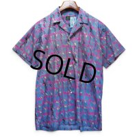 【ほぼ未使用】【90's】【カナダ製】ビンテージ【ALEXANDER JULIAN】アレキサンダージュリアン【半袖シャツ】開襟シャツ【総柄】【サイズM】