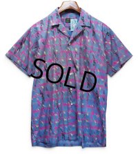 【ほぼ未使用】【90's】【カナダ製】ビンテージ【ALEXANDER JULIAN】アレキサンダージュリアン【半袖シャツ】開襟シャツ【総柄】【サイズM】