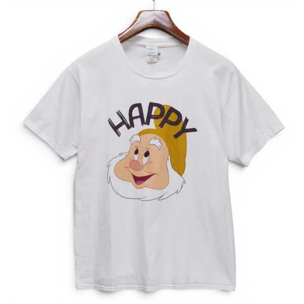 画像3: ビンテージ【PORT & COMPANY】ポート&カンパニー【Disney】ディズニー【HAPPY】【白雪姫】【小人】【プリントTシャツ】【サイズM】