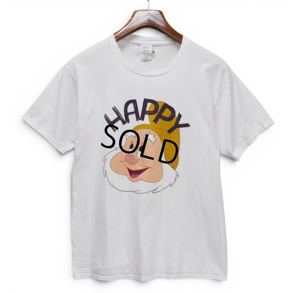 画像3: ビンテージ【PORT & COMPANY】ポート&カンパニー【Disney】ディズニー【HAPPY】【白雪姫】【小人】【プリントTシャツ】【サイズM】