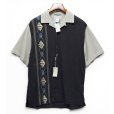 画像3: 【未使用】フラッシャー付き【PRONTO-UOMO】【シルクシャツ】【アーガイル柄】【切り替えデザイン】【サイズM】 (3)
