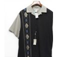 画像1: 【未使用】フラッシャー付き【PRONTO-UOMO】【シルクシャツ】【アーガイル柄】【切り替えデザイン】【サイズM】 (1)