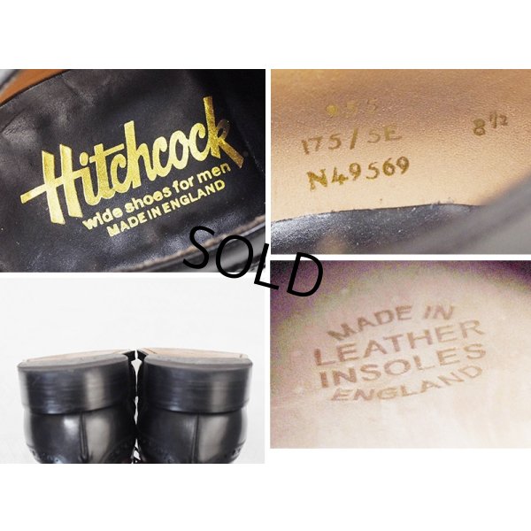 画像2: ビンテージ【イングランド製】【Hitchcock】ヒッチコック【ウイングチップシューズ】レザーシューズ【ブラック】【8 1/2】