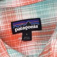 画像2: 【パタゴニア】【Patagonia】【エメラルド×赤】【チェック】【シアサッカー】【半袖シャツ】【L】<br> (2)