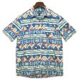 画像1: 【パタゴニア】【Patagonia】オーガニックコットン【Go To Shirt】【幾何学模様】【半袖シャツ】【サイズS】<br> (1)