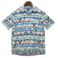 【パタゴニア】【Patagonia】オーガニックコットン【Go To Shirt】【幾何学模様】【半袖シャツ】【サイズS】 
