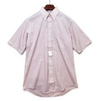 【デッドストック】【90's】【USA製】【L.L.Bean】エルエルビーン【赤×白チェック】ボタンダウン【半袖シャツ】【US15】 