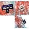 画像2: 【パタゴニア】【Patagonia】【エメラルド×赤】【チェック】【シアサッカー】【半袖シャツ】【L】<br> (2)