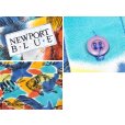 画像3: 【80's】【ビンテージ】【NEWPORT BLUE】【半袖シャツ】【魚柄】【総柄】【サイズM程度】 (3)
