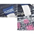 画像2: ビンテージ【USA製】【HONORS】黒地×白×ピンク【総柄】【花柄】【Tシャツ】【サイズ2X】 (2)