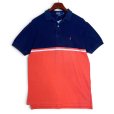 画像1: ビンテージ【ラルフローレン】【Ralph Lauren】ネイビー×オレンジ【ポロシャツ】【ツートンカラー】【サイズM】 (1)