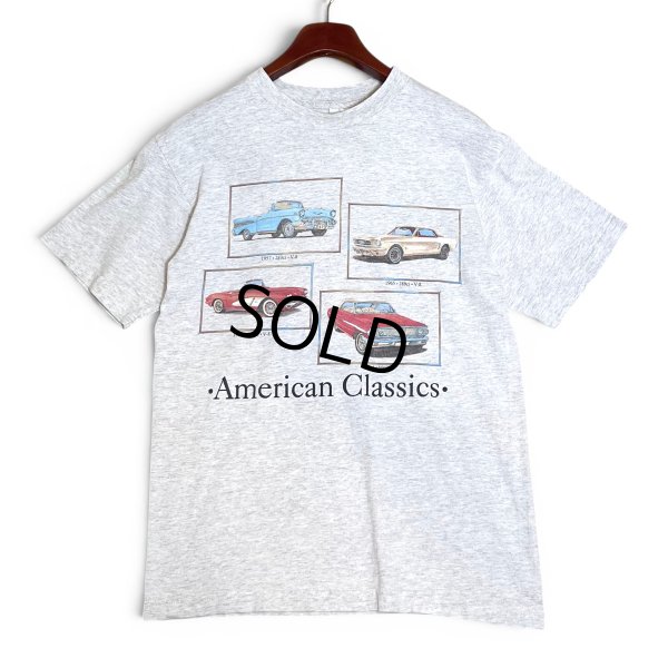 画像3: ビンテージ【AAA】【American Classics】ライトグレー【車】【クラシックカー】プリント【Tシャツ】【サイズM】