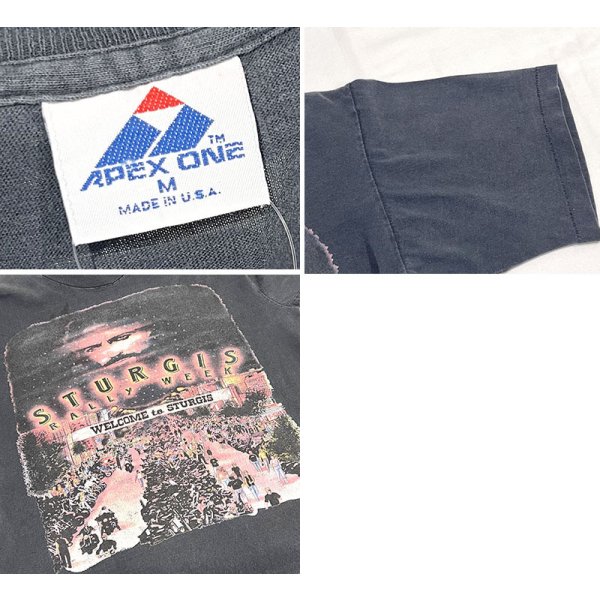 画像2: 【90's】【ビンテージ】【USA製】【STURGIS RALLY WEEK】グレー【バイクTシャツ】【両面プリント】【サイズM】
