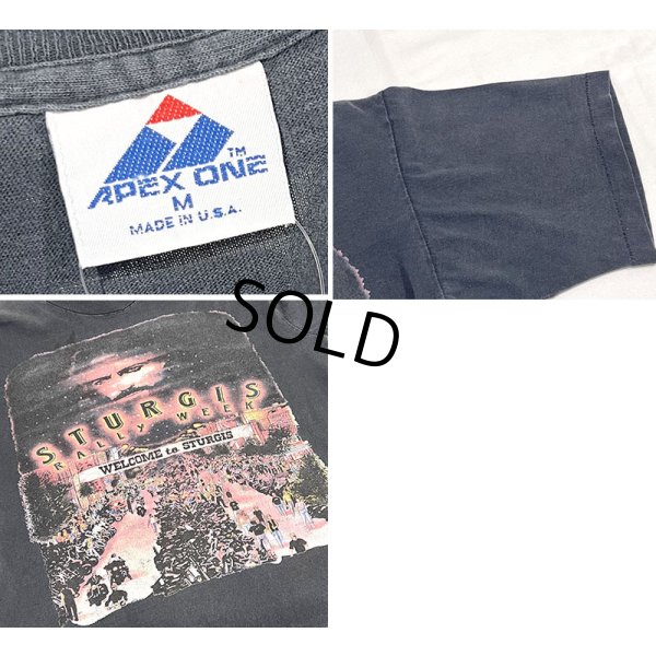 画像2: 【90's】【ビンテージ】【USA製】【STURGIS RALLY WEEK】グレー【バイクTシャツ】【両面プリント】【サイズM】