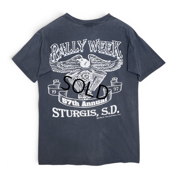 画像4: 【90's】【ビンテージ】【USA製】【STURGIS RALLY WEEK】グレー【バイクTシャツ】【両面プリント】【サイズM】