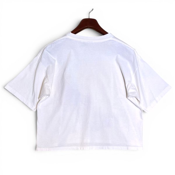 画像4: 【90's】ビンテージ【BODY FORCE】【クロップドTシャツ】白【ボタニカル柄】観葉植物【レディース古着】プリント【Mサイズ程度】