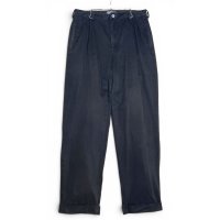 ビンテージ【Polo by Ralph Lauren】【ラルフローレン】【2タック】【コットンパンツ】【ブラック】【34×32】