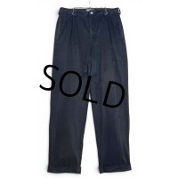 ビンテージ【Polo by Ralph Lauren】【ラルフローレン】【2タック】【コットンパンツ】【ブラック】【34×32】