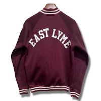 60's〜【ビンテージ】【USA製】【チャンピオン】【Champion】【トラックジャケット】【EAST LYME】【VIKINGS】【エンジ】【サイズL】