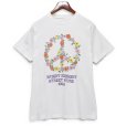 画像1: 【90's】【ビンテージ】【Haight Ashbury Street Faire】ヘイトアシュベリー【Tシャツ】白【花】【ピースマーク】シングルステッチ【Mサイズ程度】 (1)