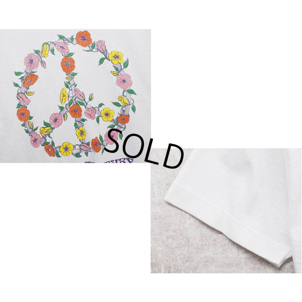 画像2: 【90's】【ビンテージ】【Haight Ashbury Street Faire】ヘイトアシュベリー【Tシャツ】白【花】【ピースマーク】シングルステッチ【Mサイズ程度】