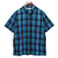 画像1: 【程度良好】ビンテージ【ARROW SPORT】【緑×青×黒チェック】【半袖シャツ】BDシャツ【ボタンダウン】【サイズM】 (1)