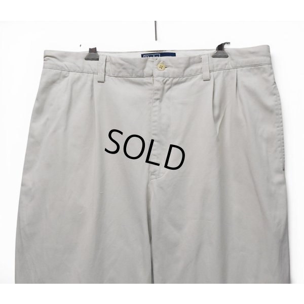 画像3: ビンテージ【Polo Ralph Lauren】【ラルフローレン】hammond pant【生成り】オフホワイト【2タック】【コットンパンツ】【34×30】 