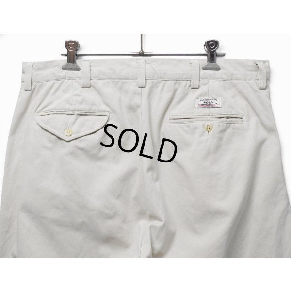 画像5: ビンテージ【Polo Ralph Lauren】【ラルフローレン】hammond pant【生成り】オフホワイト【2タック】【コットンパンツ】【34×30】 