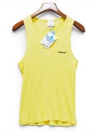 【デッドストック】【90's】ビンテージ【USA製】アディダス【adidas】【イエロー】黄色【リブタンクトップ】】【M】 