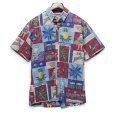 画像1: 程度良好!!【Reyn Spooner】【レインスプーナー】リミテッドエディション【MELE KALIKIMAKA】メレ カリキマカ【メリークリスマス】【波乗りサンタ】総柄【ボタンダウン】【アロハシャツ】【M】<br> (1)