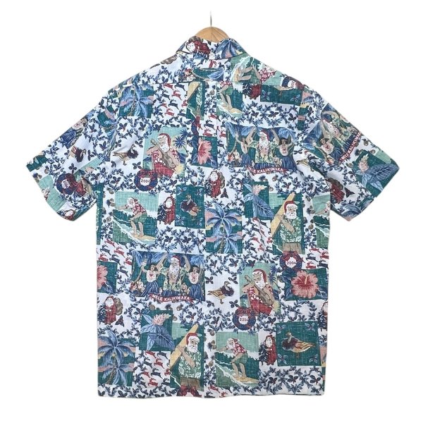 画像3: 程度良好!! ビンテージ【Reyn Spooner】【レインスプーナー】【MELE KALIKIMAKA】メレ カリキマカ【メリークリスマス】【サンタ柄】プルオーバー【ボタンダウン】総柄【アロハシャツ】【サイズM】