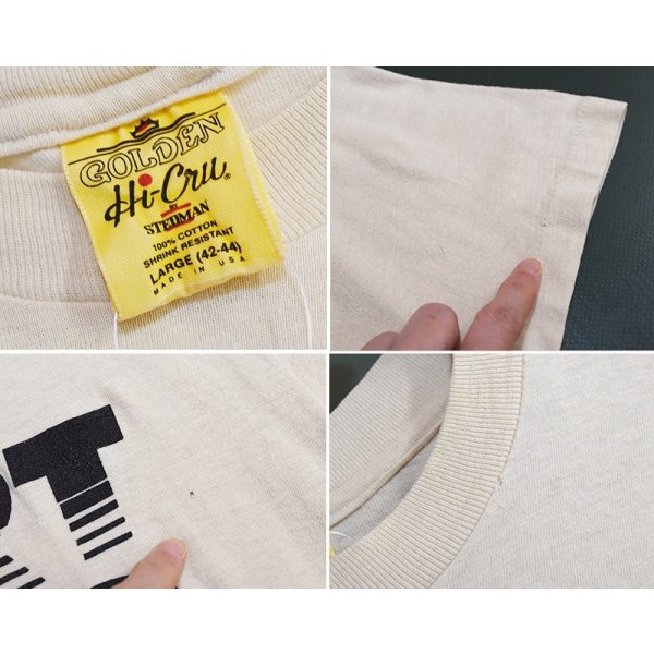 画像2: 【USA製】【ビンテージ】【Golden Hi-Cru】ゴールデン・ハイクルー【SPORT FRITID】【ライトベージュ】【Tシャツ】【サイズL】 