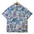 画像1: 程度良好!! ビンテージ【Reyn Spooner】【レインスプーナー】【MELE KALIKIMAKA】メレ カリキマカ【メリークリスマス】【サンタ柄】プルオーバー【ボタンダウン】総柄【アロハシャツ】【サイズM】 (1)