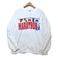 画像1: 【90's】【ビンテージ】【USA製】アンビル【anvil】【MARATHON】【ロングスリーブTシャツ】ロンT【ヨット】【航海旗】【サイズL】 (1)