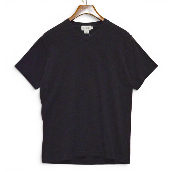 画像1: 【90's】ビンテージ【USA製】【ジェイクルー】【J.CREW】無地【VネックTシャツ】【ブラック】【S】 