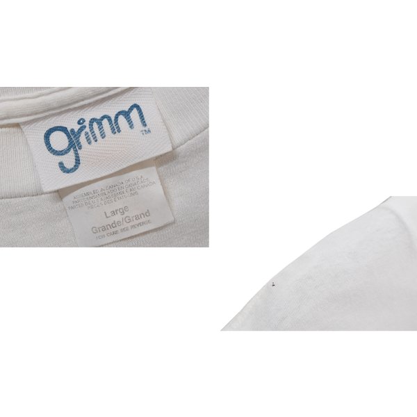 画像3: 【90's】ビンテージ【Grimm】動物実験反対【against animal testing】【犬と猫】白【Tシャツ】【L】 