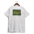 画像2: 【90's】ビンテージ【Grimm】動物実験反対【against animal testing】【犬と猫】白【Tシャツ】【L】<br> (2)