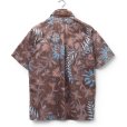 画像4: 【70's】【USA製】【ビンテージ】【レインスプーナー】【reyn spooner】【プルオーバー】【茶色×水色×ピンク花柄総柄】【半袖シャツ】アロハシャツ【M】<br> (4)