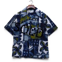 【70's】ビンテージ【USA製】【コナカイ】【Kona Kai】【ジャンセン】【Jantzen】【青系総柄】ハワイアンシャツ【アロハシャツ】【L】 