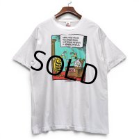【90's】【ビンテージ】【USA製】【FRUIT OF THE LOOM】【フルーツオブザルーム】白【GRIMMY】【ハチ】【キャラクター】【Tシャツ】【XL】 