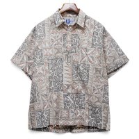 90's ビンテージ【USA製】【RJC】アロハシャツ【プルオーバーハワイアンシャツ】総柄シャツ【サイズXL】 