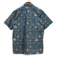 画像3: 【90's】ビンテージ【Ray Spooner】【レインスプーナー】【青】【花柄】【アメリカ国旗柄】【MELE KALIKIMAKA】【プルオーバー】【ボタンダウン】【半袖シャツ】アロハシャツ【M】<br> (3)