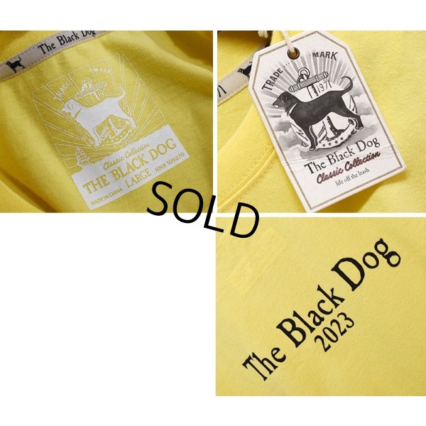 画像2: 【未使用】【The Black Dog】ブラックドッグ【犬プリント】【黄色】【Tシャツ】【L】 