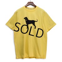 【未使用】【The Black Dog】ブラックドッグ【犬プリント】【黄色】【Tシャツ】【L】 